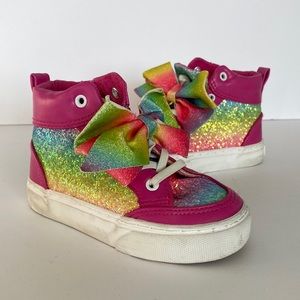 JoJo Siwa High Top Toddler Sparkle Rainbow Sneaker